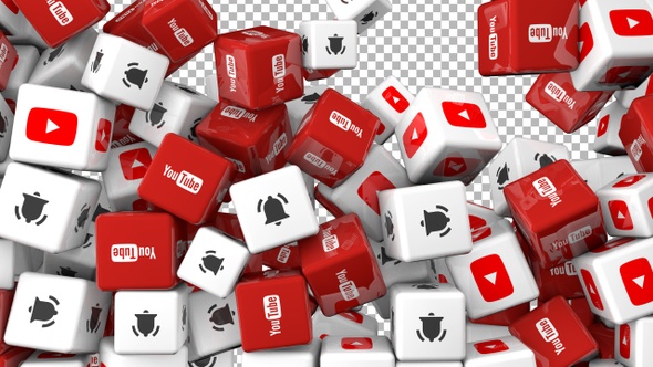 Social Media Icons Transition  - Youtube and Bell
