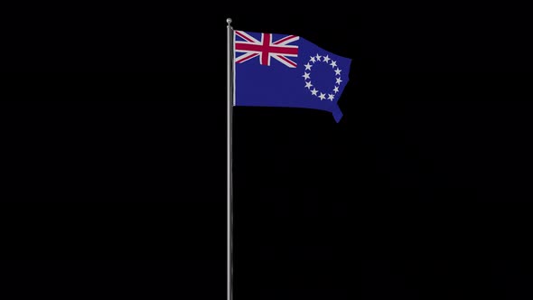 Cook Islands Flag Pole Loops With Alpha alt
