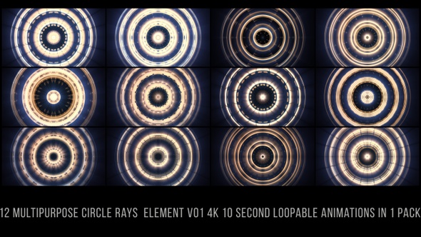 Multipurpose Circle Rays Element V01
