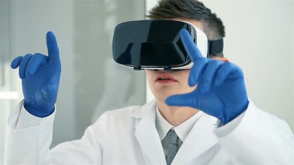 Doctor In Virtual Reality Glasses