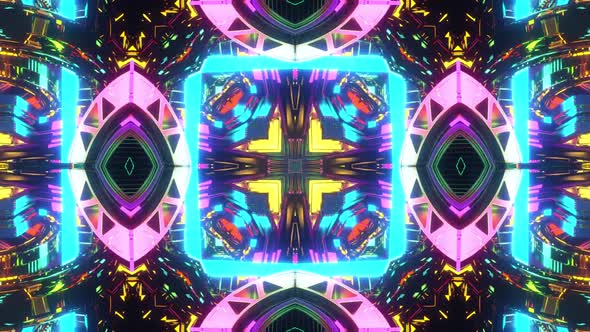 VJ Kaleidoscope Rainbow Motion Background 2