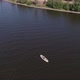 Aerial view of man lies on the paddle boarding (SUP) on pond 02 - VideoHive Item for Sale