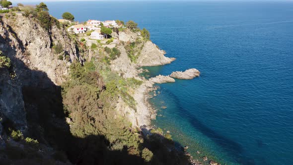 Pietragrande Cliff Near Montauro City Calabria South Italy alt