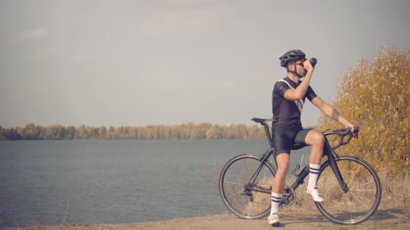 Fit Athlete Workout Training Cycling Triathlon Competition Recreation Sport. Triathlete Cyclist. alt