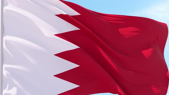 Bahrain Flag Looping Background