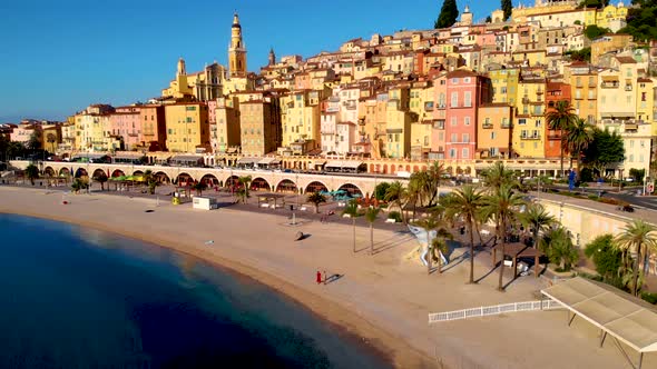 Menton France Cote d Azur France View on Old Part of Menton ProvenceAlpesCote d'Azur France alt