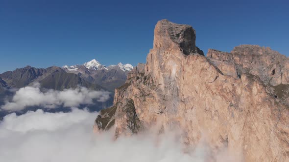 Aerial View of Fog in the Mountain George alt