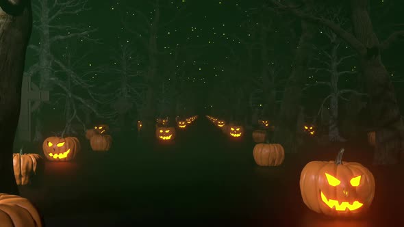 Halloween Pumpkin Wood 01