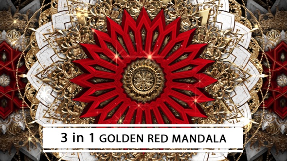 Luxury Golden Red Mandala