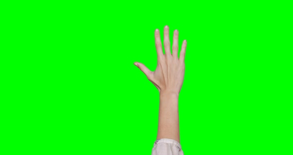 Hand pretending to touch an invisible display alt