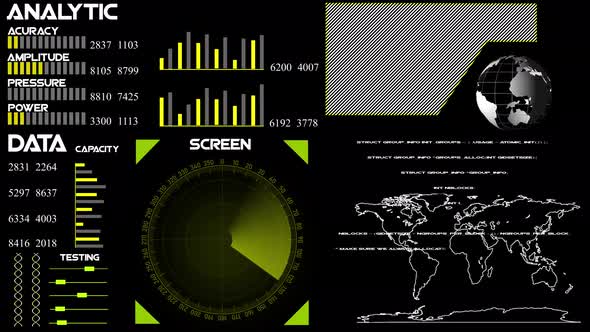 searching radar HUD screen animation. Vd 1571