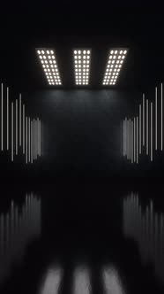 Dark brick room with top light alt