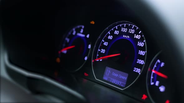 the car dashboard lights up with signal lights and then goes off alt