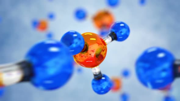 Seamless 3d Footage with Science or Medical Background with Molecule and Atoms
