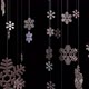 Shiny textured snowflakes are spinning on threads - VideoHive Item for Sale