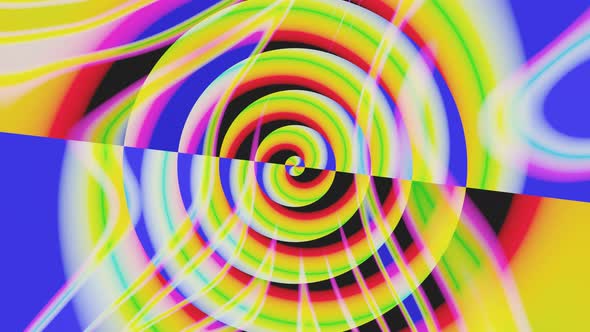 Shape geometric psychedelic abstract looped background. Vj loop. Rendering.