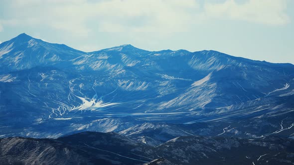 Aerial View of the Mountains with Glacier alt