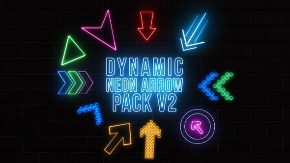 Dynamic Neon Arrow Pack V2
