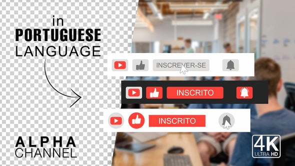 Youtube Subscribe Button in Portuguese Language