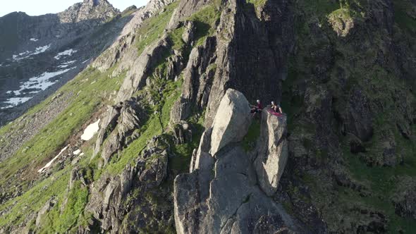 Climbers On The Rocks