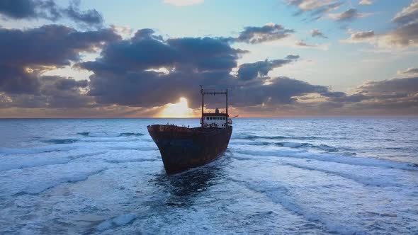 Flight Over the Sea and Ship Aground alt