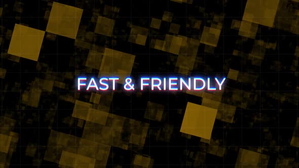 Fast and Friendly Digital Glitch Text Background alt
