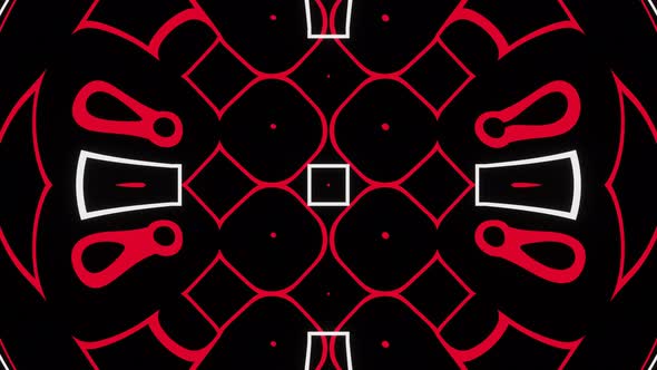 Red White Pulsating Abstraction Changing Pattern alt