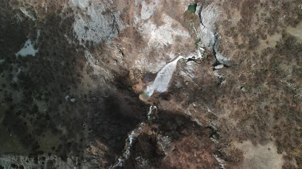 The skakavica waterfalls in Albania. alt