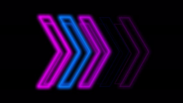 Neon sign arrows pink blue color alt
