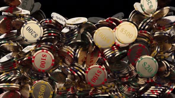 Gold Casino Chips Screen Overlay alt