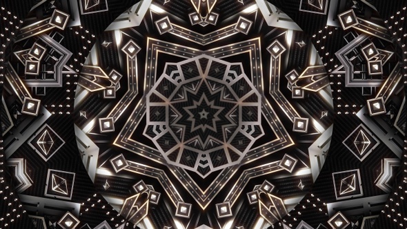Silver Art Deco Ornament Kaleidoscope