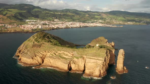Green Islet of Vila Franca Do Campo Sao Miguel Island Azores Portugal Europe alt