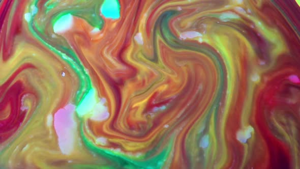 Colorful Liquid Ink Colors Blending Burst Swirl Fluid 14