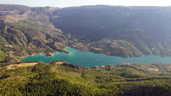 Aerial view of Ermenek is a town and district of Karaman Province in Turkey. alt
