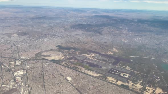 CDMX from an airplane perspective, city, mexico city alt