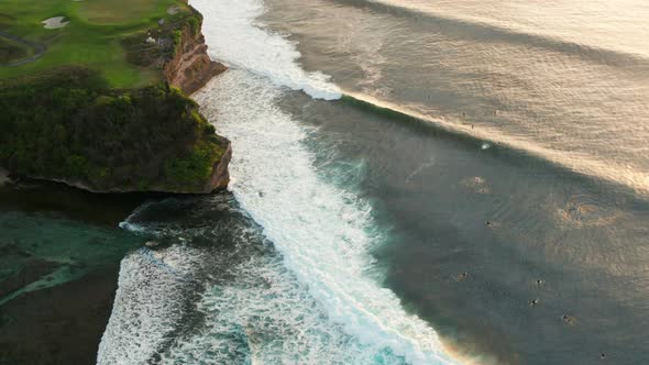 Aerial following large waves