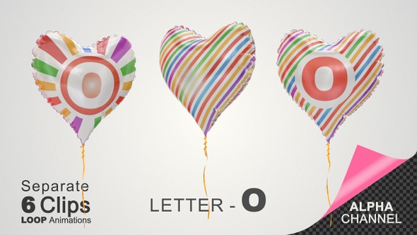 Balloons with Letter - O