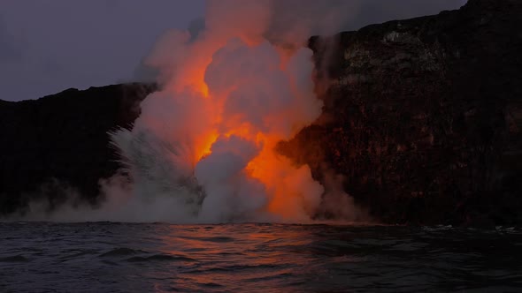 Lava Flows Into The Ocean alt