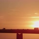 Golden Sunset Along the Great Belt Bridge in Denmark - VideoHive Item for Sale