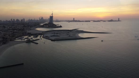 Flying over Jumeirah Beach