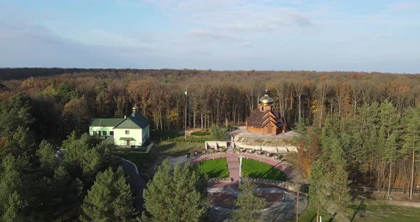 Ukraine City Rivne. Ancient Orthodox Wooden Church In The Village Of Gurby