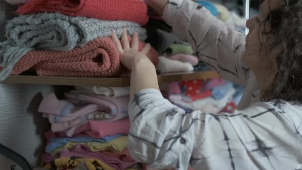 Cleaning in the wardrobe.  alt