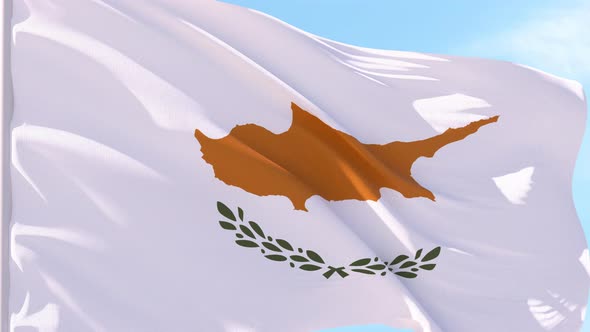 Cyprus Flag Looping Background