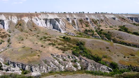 A steep hill slope, chalk mountain alt