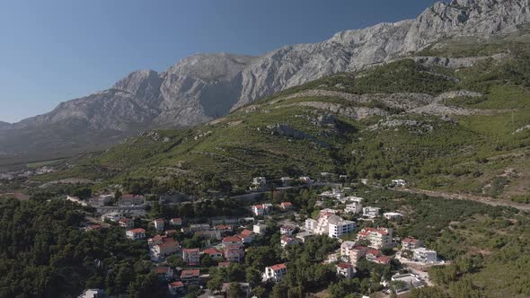 Aerial View of the Region of Krvavica Croatia Makarska Riviera 2021