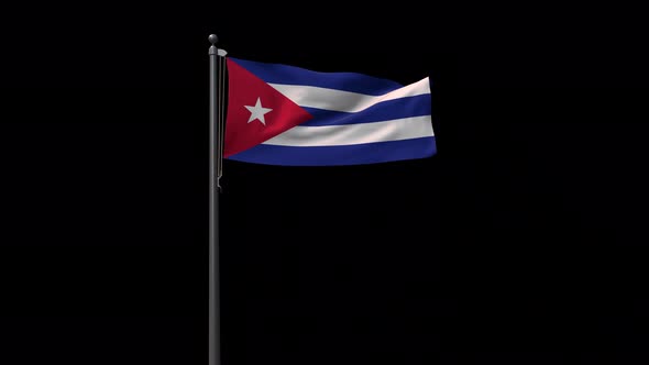 Cuba Flag With Alpha 4K alt