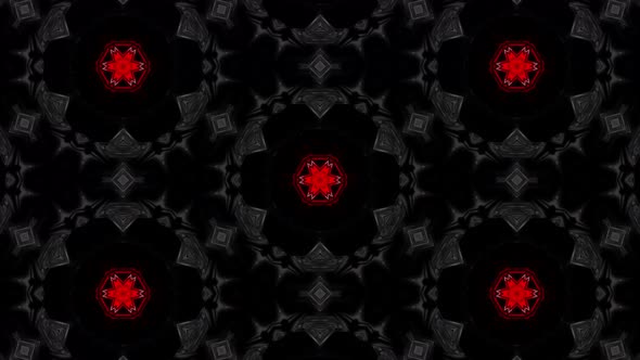 Black-Red Looped Kaleidoscope