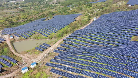 Solar power station in montain alt