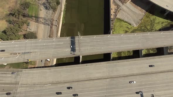 Aerial Shot Over Roads and Industrial Area in Glendale CA alt