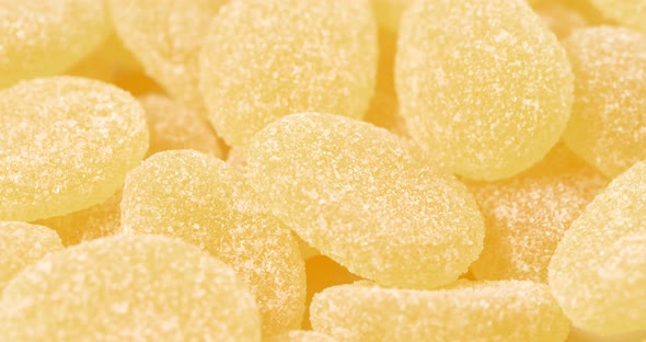 Yellow sugar candy